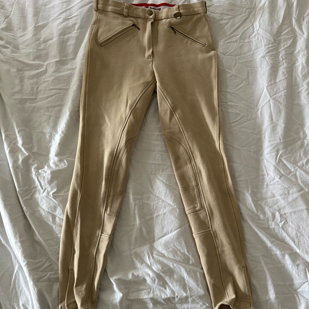 Horze Tan Knee Patch Breeches Size 24